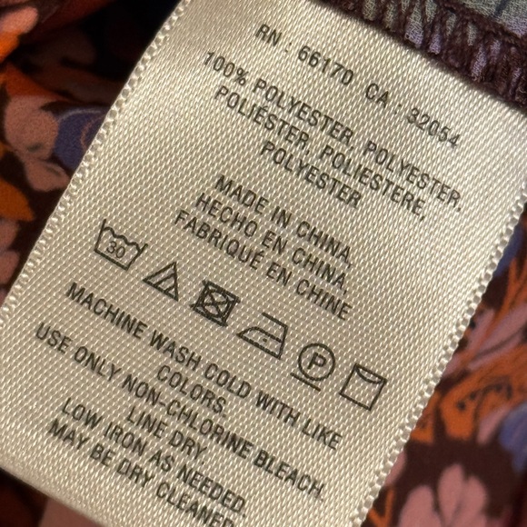 Anthropologie Maeve Boho Womens M Vallita Floral Off Shoulder Ruffle Top Summer - Picture 5 of 6